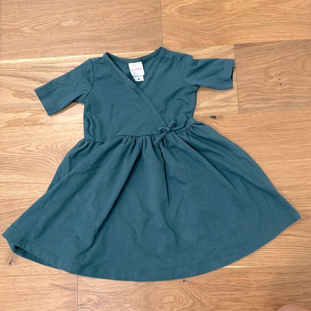 Hanna Anderson faux-wrap twirl dress.